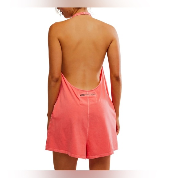 🆕 Free People Movement Hibiscus Hot Shot Halter Romper - Picture 4 of 12